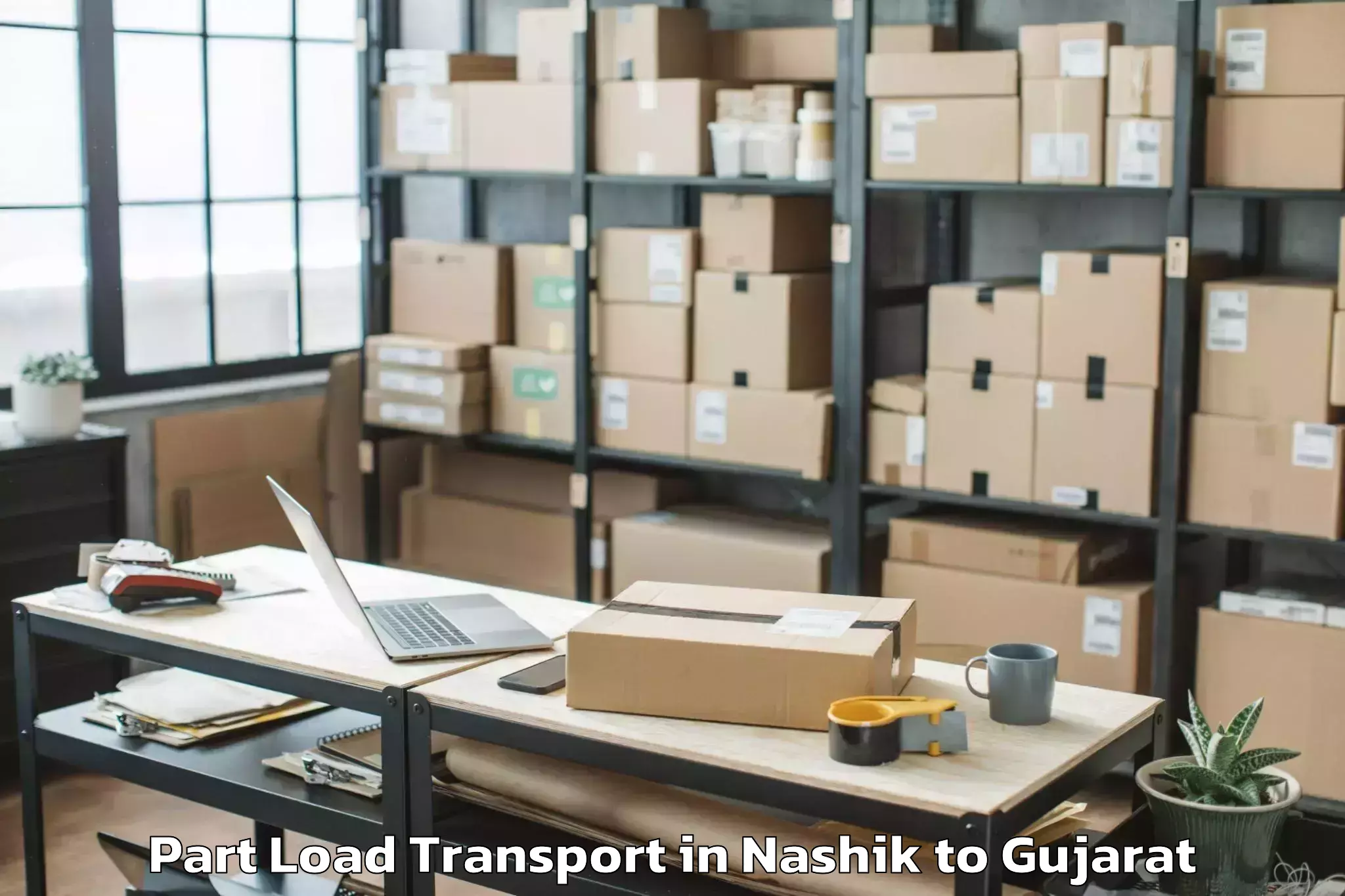 Expert Nashik to Kadi Sarva Vishwavidyalaya Gan Part Load Transport